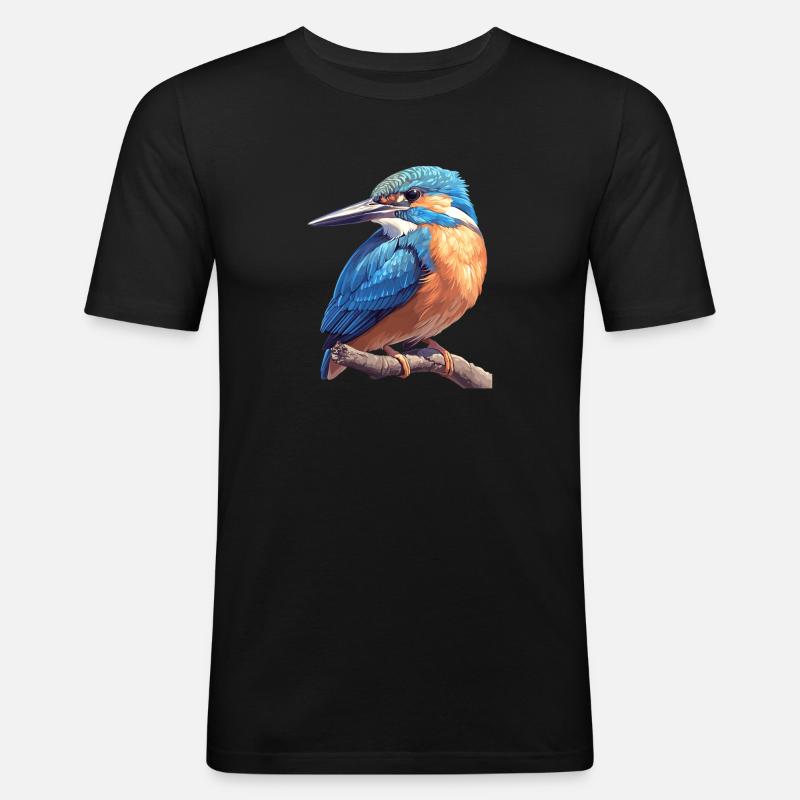 Eisvögel Eisvogel - Männer Slim Fit T-Shirt - Schwarz