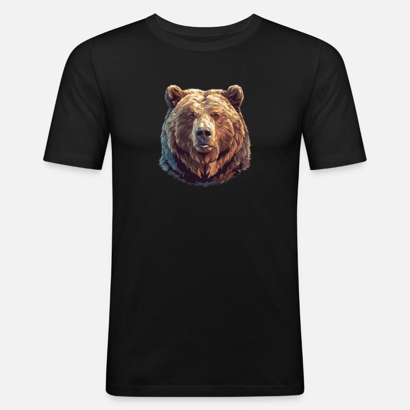 Ours Kodiak Ours Kodiak - T-shirt près du corps Homme - noir