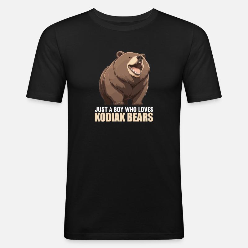 Ours Kodiak Ours Kodiak - T-shirt près du corps Homme - noir