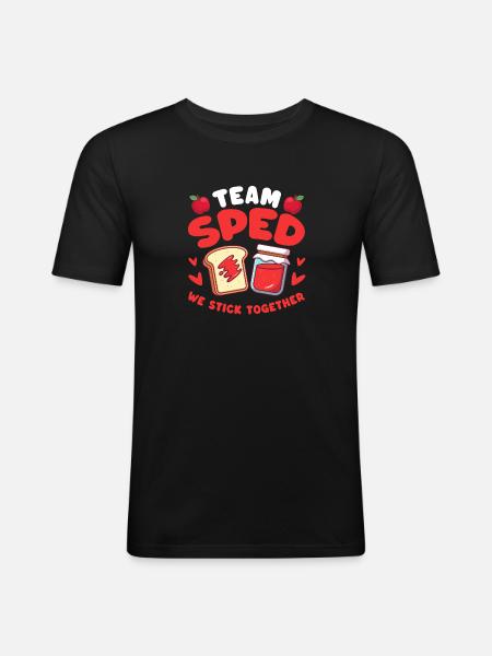 Team Sped We Stick Together - Men's Slim Fit T-Shirt - black