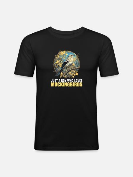 Oiseaux moqueurs Oiseaux moqueurs - T-shirt près du corps Homme - noir