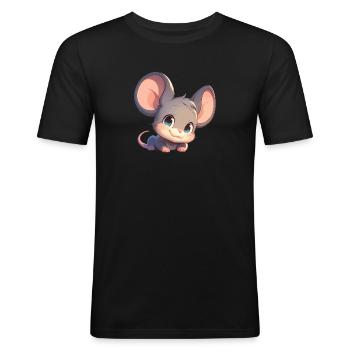 Mice Mouse - Men's Slim Fit T-Shirt - black - Front - Nik (191cm)