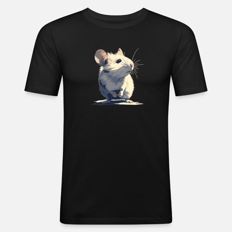 Mäuse Maus - Männer Slim Fit T-Shirt - Schwarz