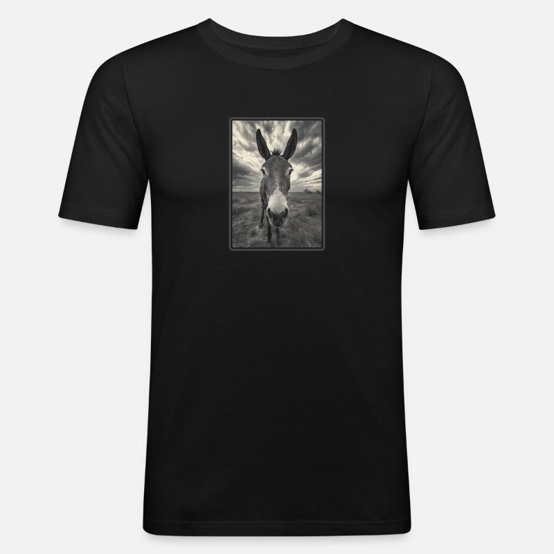 Maultiere Maultier - Männer Slim Fit T-Shirt - Schwarz