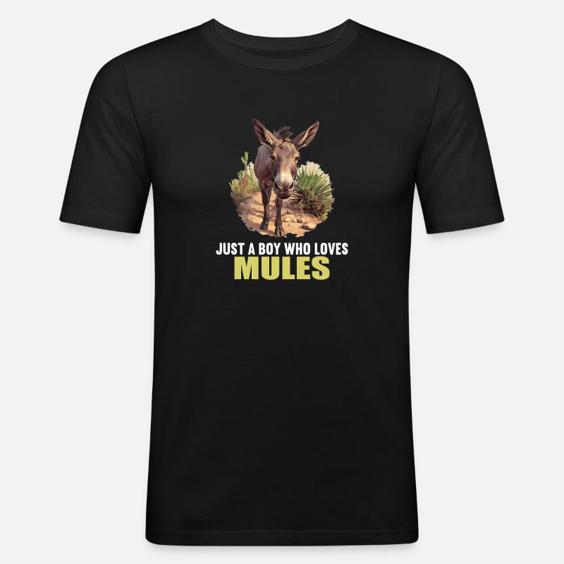 Maultiere Maultier - Männer Slim Fit T-Shirt - Schwarz