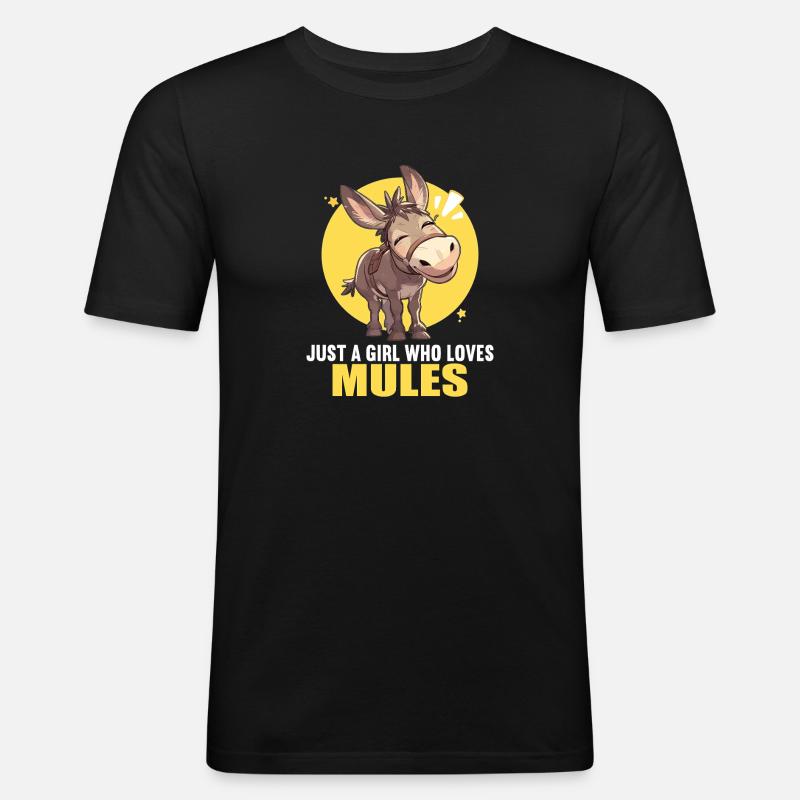 Maultiere Maultier - Männer Slim Fit T-Shirt - Schwarz