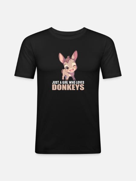 Donkey Esel - Men's Slim Fit T-Shirt - black