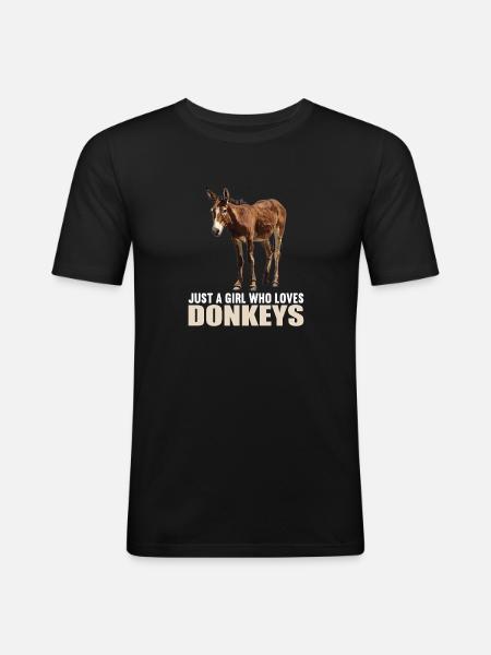 Donkey Esel - Men's Slim Fit T-Shirt - black