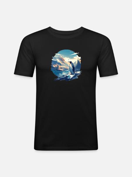 Penguins Penguin - Men's Slim Fit T-Shirt - black