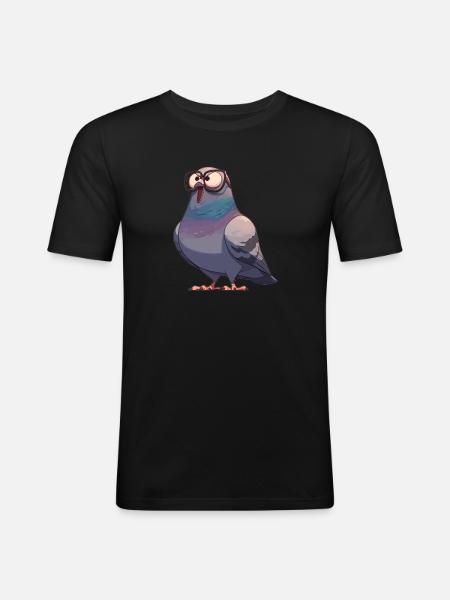 Pigeons Pigeon - Men's Slim Fit T-Shirt - black