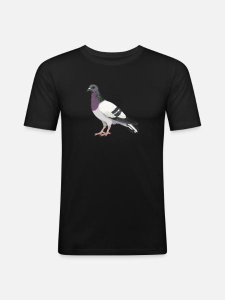 Pigeons Pigeon - Men's Slim Fit T-Shirt - black