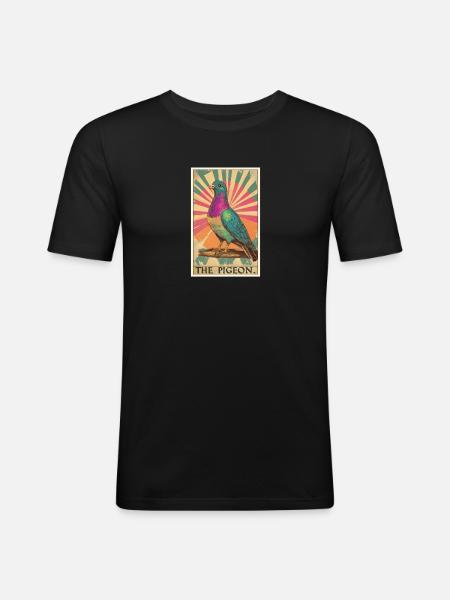 Pigeons Pigeon - Men's Slim Fit T-Shirt - black