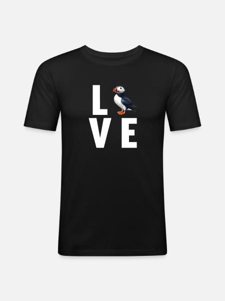 Puffin - Men's Slim Fit T-Shirt - black