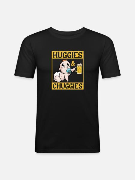 Huggies and Chuggies 20 - Men's Slim Fit T-Shirt - black
