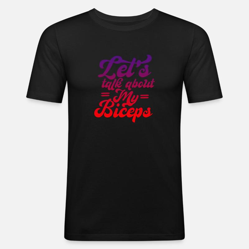 Parlons de mon biceps 4 - T-shirt près du corps Homme - noir
