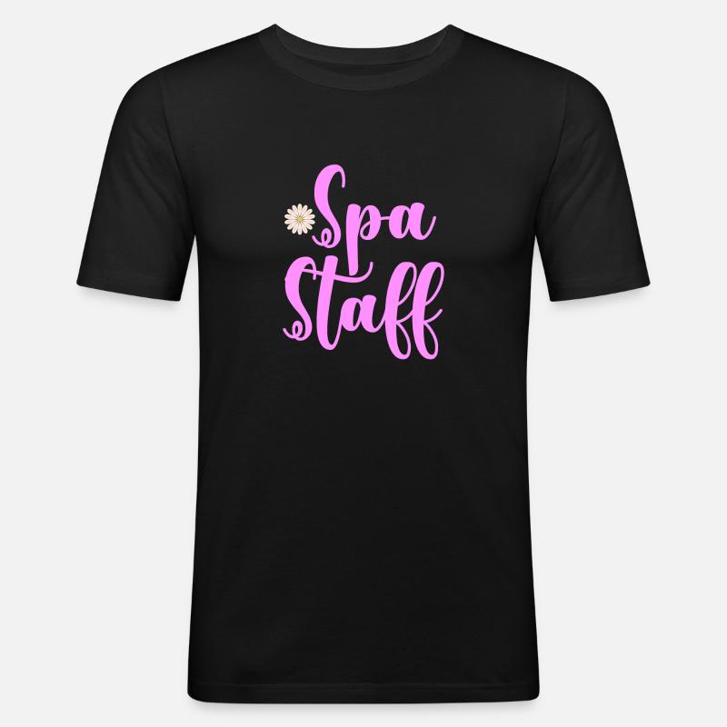 Spa Staff 4 - Männer Slim Fit T-Shirt - Schwarz
