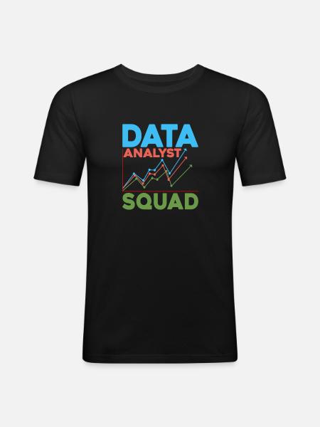 Data Analyst Squad 5 - Men's Slim Fit T-Shirt - black