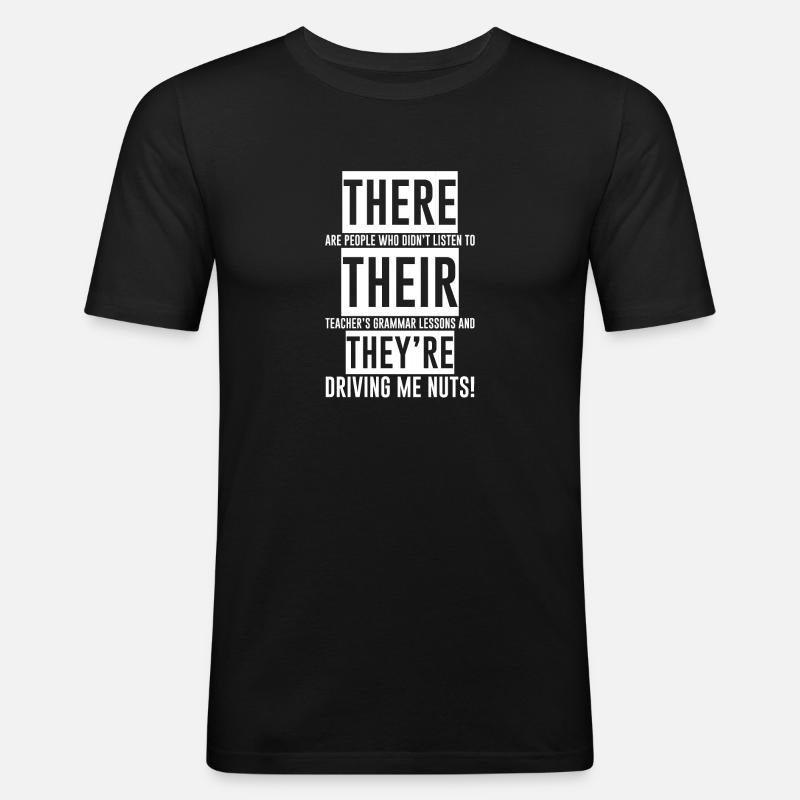 Là, ils sont - T-shirt près du corps Homme - noir