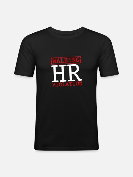 Walking Hr Violation - T-shirt près du corps Homme - noir