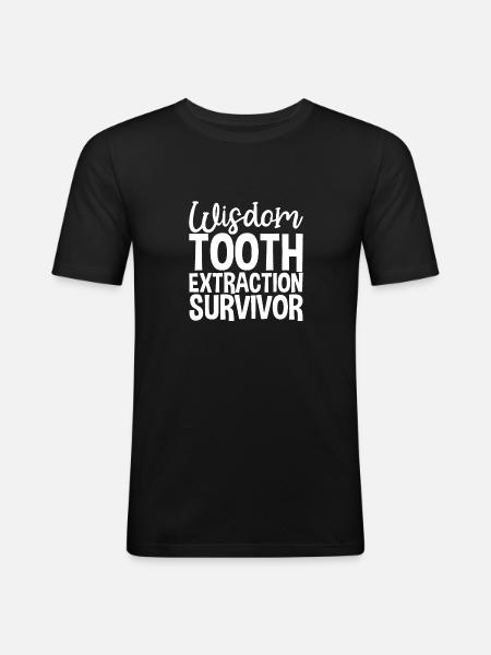 Wisdom Tooth Extraction Survivor - Men's Slim Fit T-Shirt - black