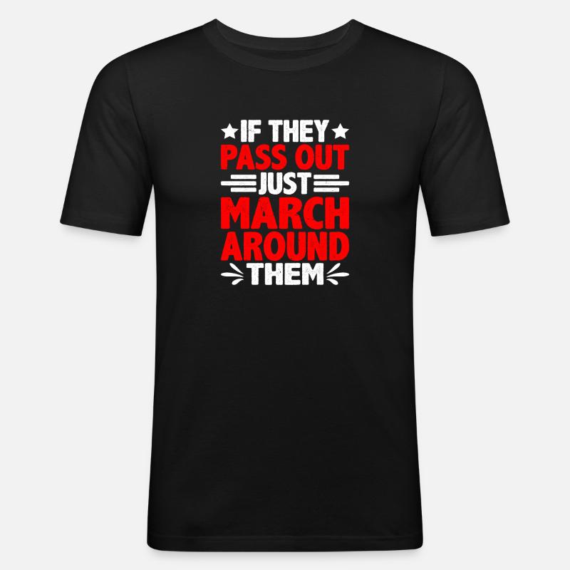 S’ils s’évanouissent, marchez autour d’eux - T-shirt près du corps Homme - noir
