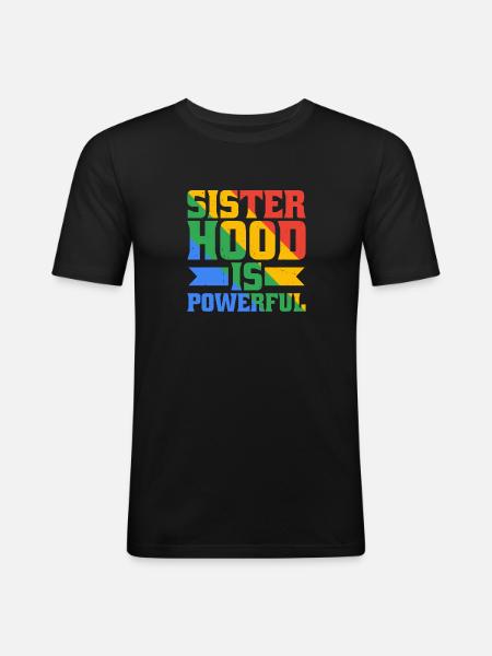 Sisterhood Is Powerful 28 - Men's Slim Fit T-Shirt - black