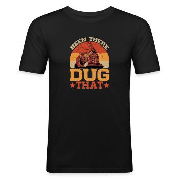 Been There Dug That 5 - Männer Slim Fit T-Shirt - Schwarz - Vorne - Nik (191cm)