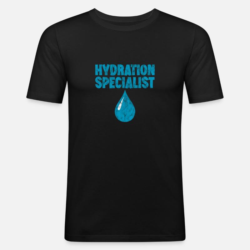 Hydration Specialist 3 - Männer Slim Fit T-Shirt - Schwarz
