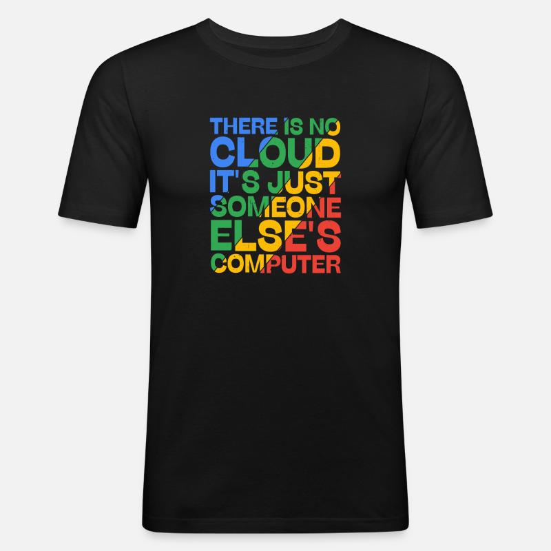 There Is No Cloud 19 - Männer Slim Fit T-Shirt - Schwarz