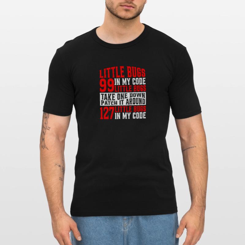 99 little Bugs in my Code 7 Männer Slim Fit T-Shirt