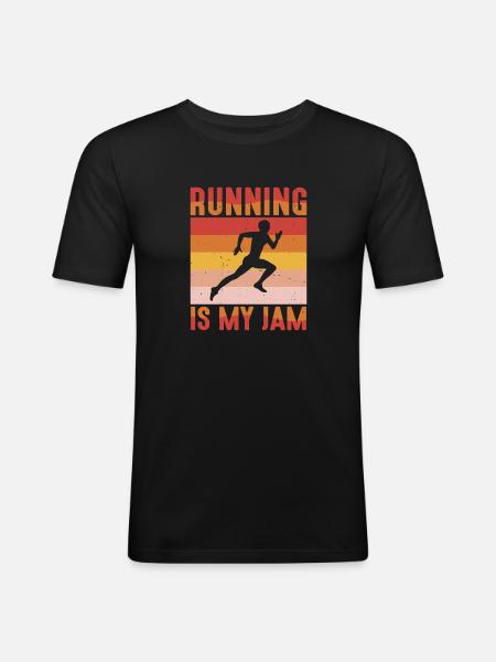 Running Is My Jam 5 - Men's Slim Fit T-Shirt - black