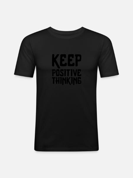 Inspirational Motivational Quotes Sayings - Men's Slim Fit T-Shirt - black