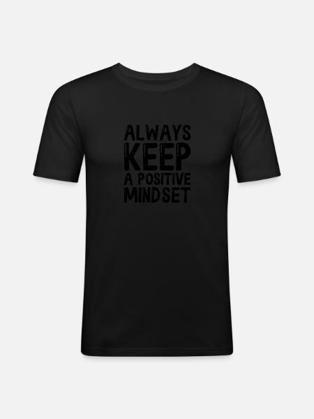 Inspirational Motivational Quotes Sayings - Men's Slim Fit T-Shirt - black