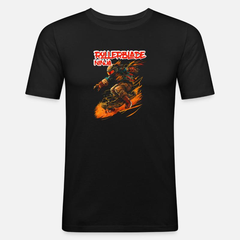 Rollerblade Ninja 5 - Männer Slim Fit T-Shirt - Schwarz