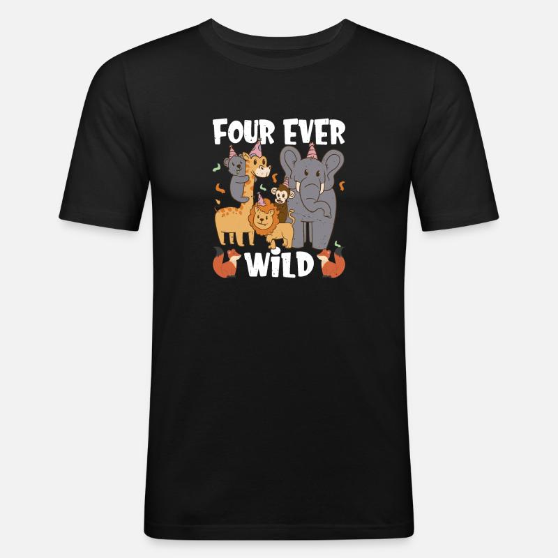 Four Ever Wild 53 - Männer Slim Fit T-Shirt - Schwarz