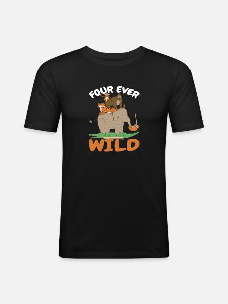 Four Ever Wild 52 - Men's Slim Fit T-Shirt - black