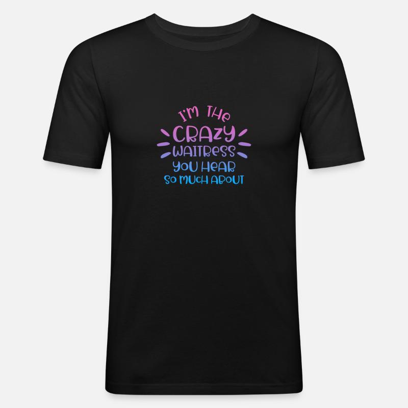 Diner Bar Kellnerin Kellner - Männer Slim Fit T-Shirt - Schwarz