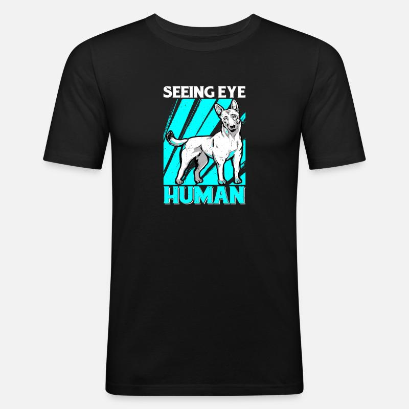 Seeing Eye Human 28 - Männer Slim Fit T-Shirt - Schwarz