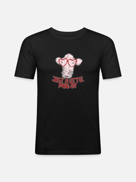 Just A Little Moo-dy 4 - Men's Slim Fit T-Shirt - black