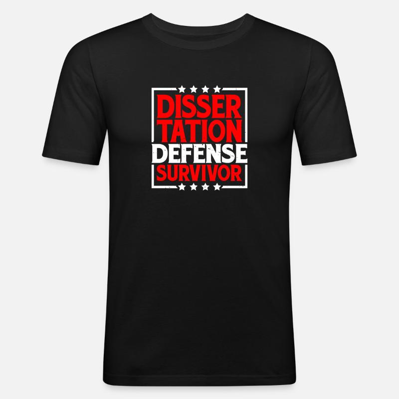 Dissertation Defense Survivor 8 - Männer Slim Fit T-Shirt - Schwarz