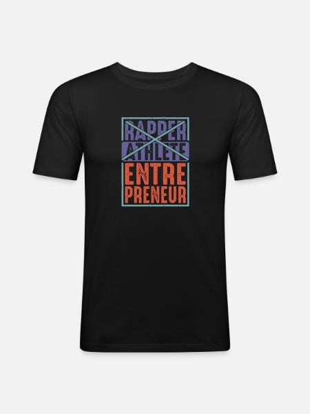 Rapper Athlete Entrepreneur 36 - Men's Slim Fit T-Shirt - black