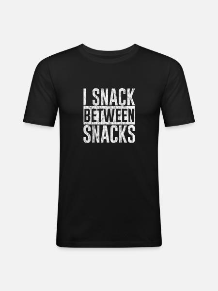 I Snack Between Snacks 3 - Men's Slim Fit T-Shirt - black