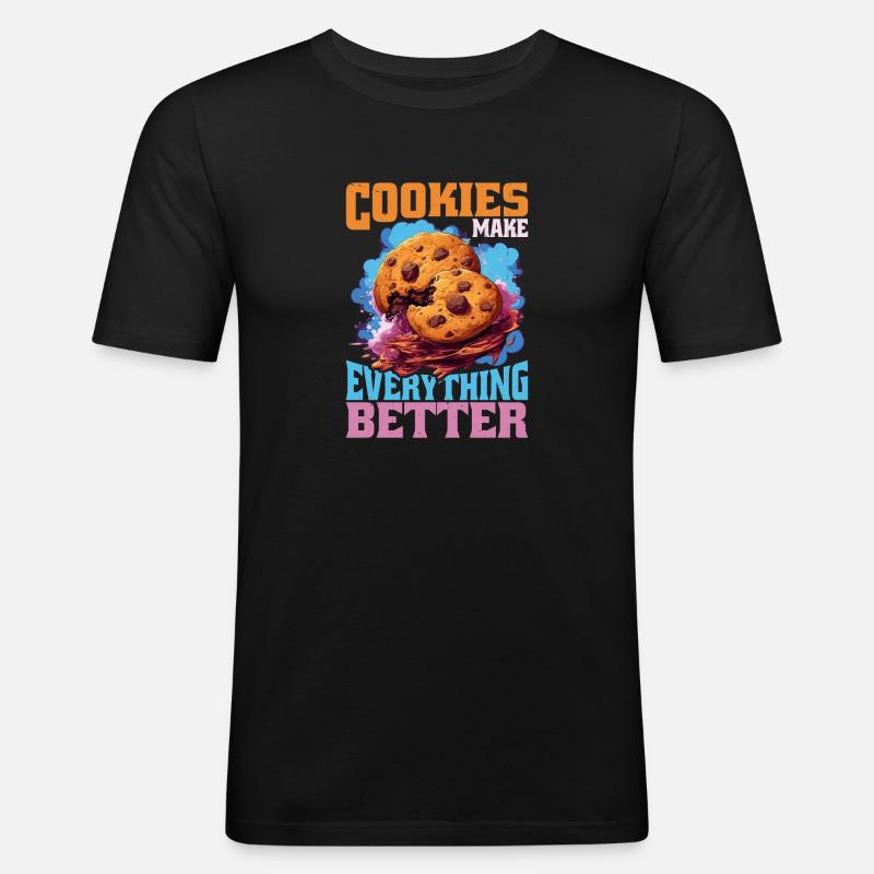 Cookies Make Everything Better 9 - Men's Slim Fit T-Shirt - black
