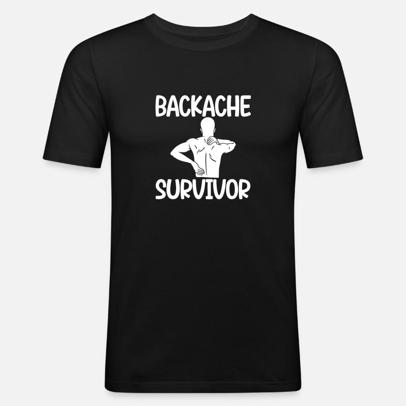 Backache Survivor 2 - Men's Slim Fit T-Shirt - black