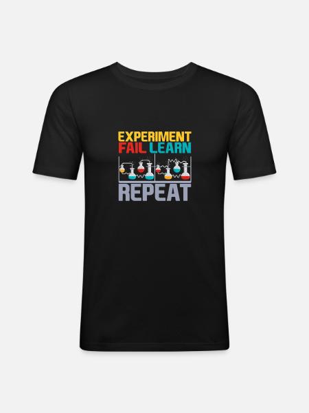 Experiment Fail Learn Repeat 4 - Men's Slim Fit T-Shirt - black