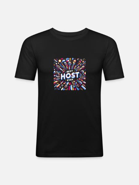 Best Host Ever 23 - Men's Slim Fit T-Shirt - black