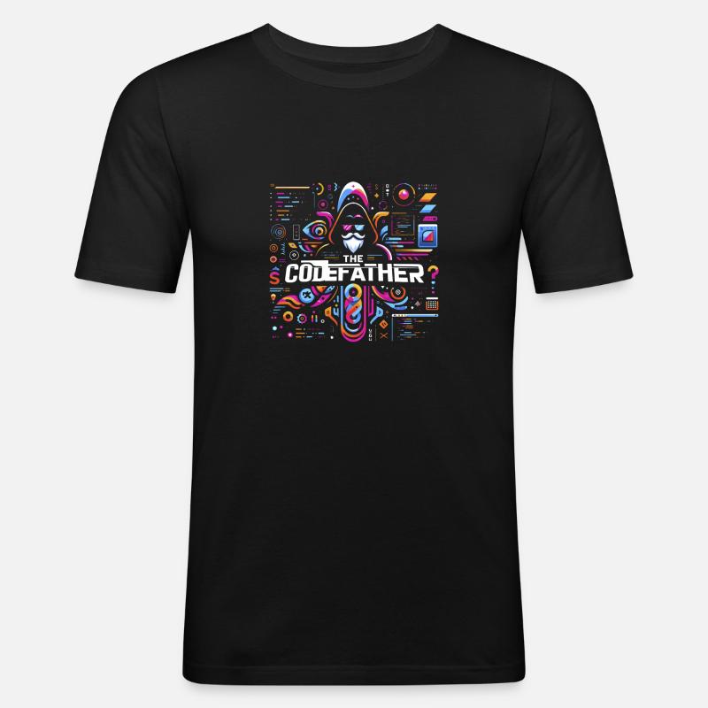 Le Père du Code 6 - T-shirt près du corps Homme - noir