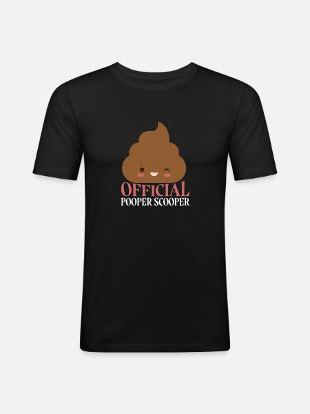 Official Pooper Scooper 61 - Männer Slim Fit T-Shirt - Schwarz