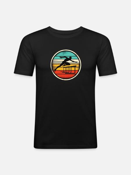 Hurdle Sprinter - Men's Slim Fit T-Shirt - black