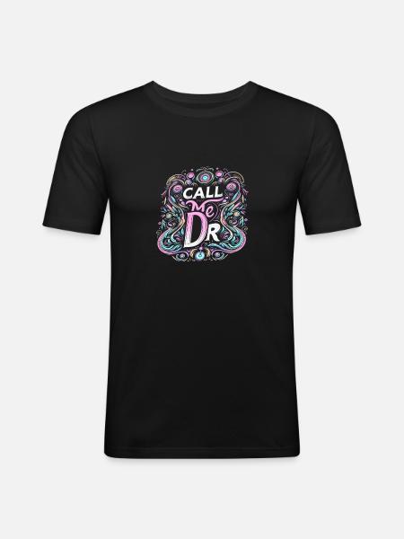 Call Me Dr 36 - Men's Slim Fit T-Shirt - black